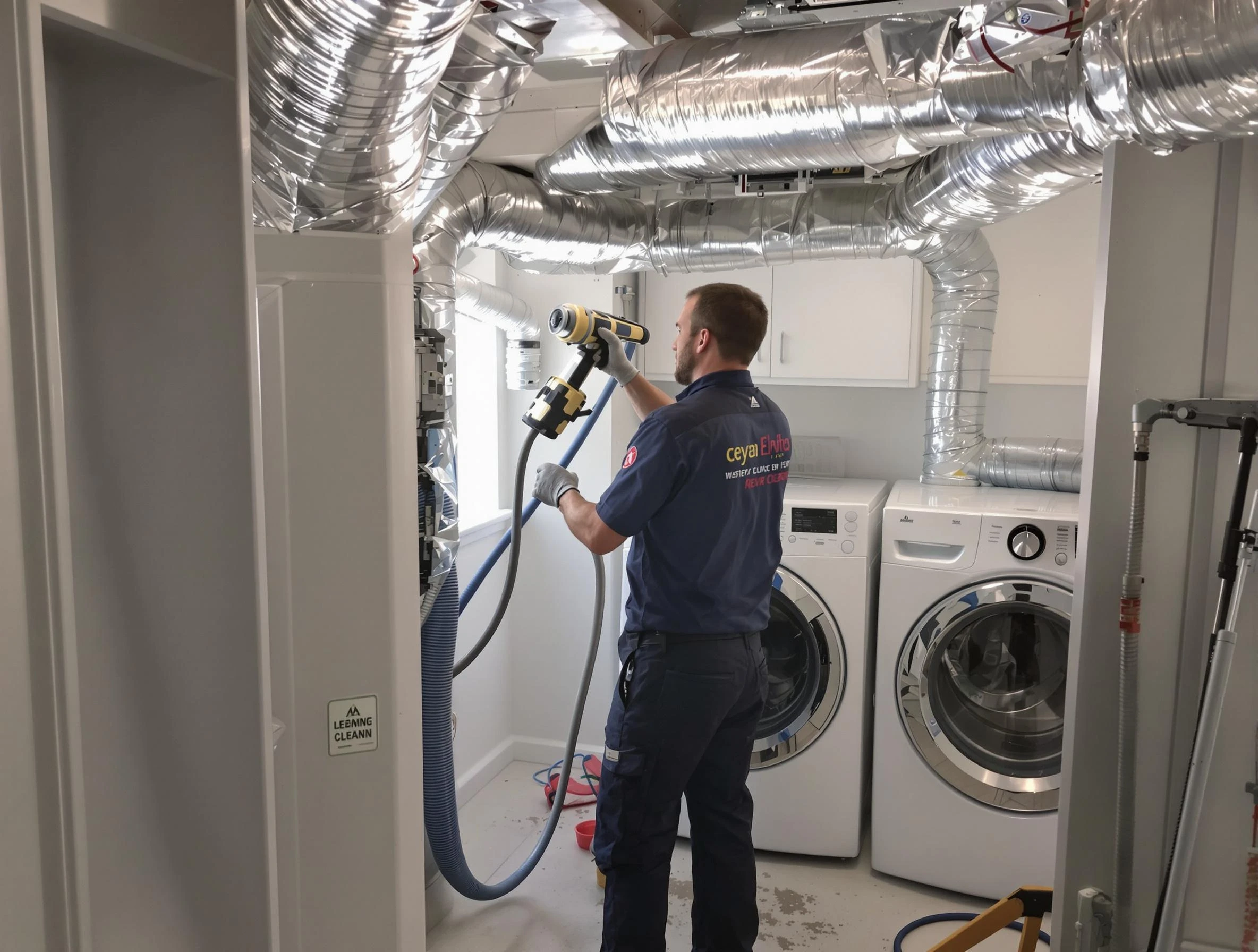 Woodmoor Dryer Vent Cleaning specialist using advanced equipment for thorough duct cleaning in Woodmoor
