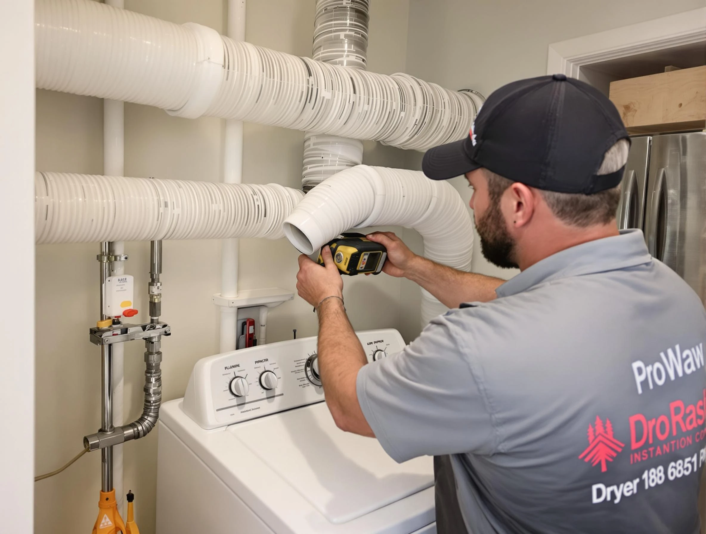 Professional dryer vent hose installation by Woodmoor Dryer Vent Cleaning in Woodmoor