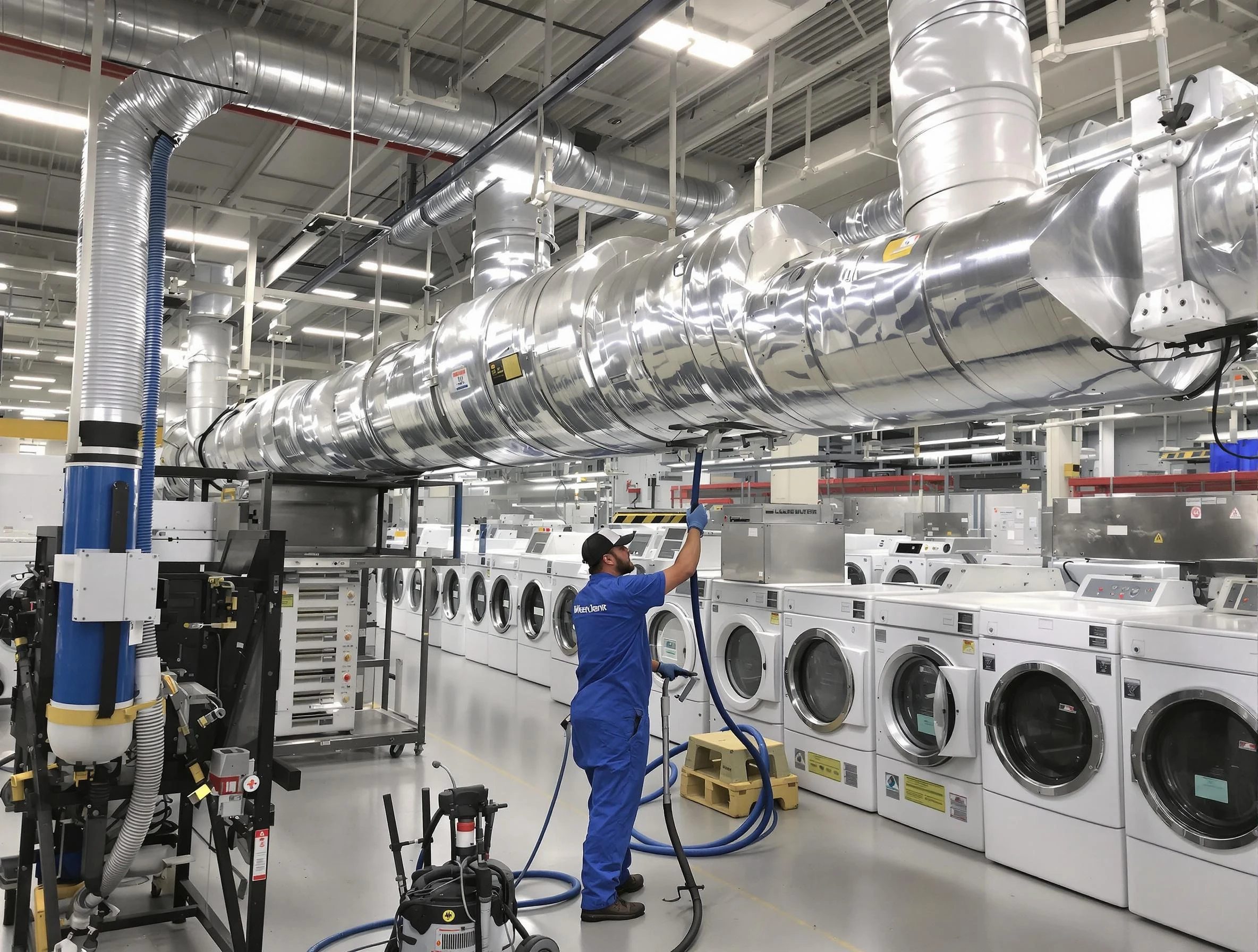 Woodmoor Dryer Vent Cleaning team performing heavy-duty industrial dryer vent cleaning in Woodmoor